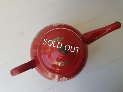 画像6: エトワール社赤すみれ柄ティーポット