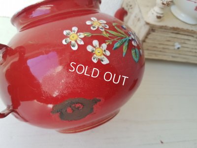 画像10: エトワール社赤すみれ柄ティーポット