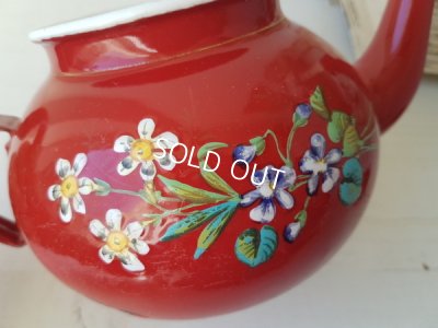 画像11: エトワール社赤すみれ柄ティーポット