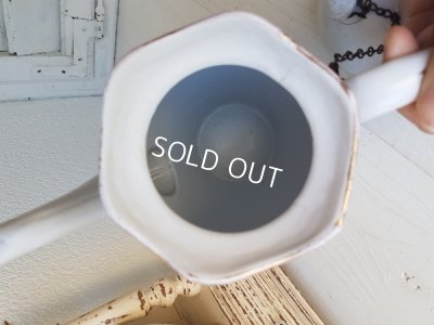 画像7: ホーロー白小鳥柄コーヒーポット