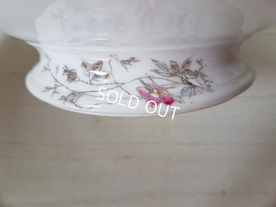 画像8: 陶器製リボンと花柄コンポート