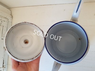 画像5: 白いホーロー花柄ポット