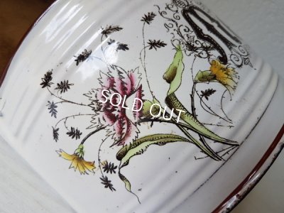 画像5: 白ホーロー花柄フラワー缶