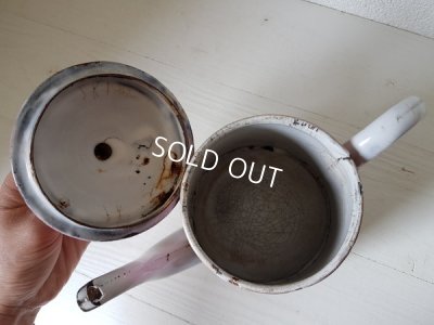 画像7: ホーローピンクローズ柄コーヒーポット