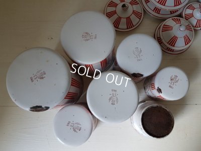 画像4: BB赤ストライプローズガーランドキャニスターとポット