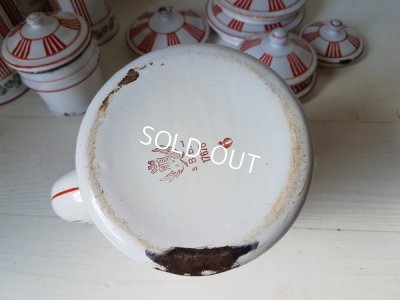 画像7: BB赤ストライプローズガーランドキャニスターとポット