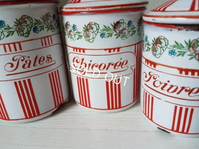 画像13: BB赤ストライプローズガーランドキャニスターとポット