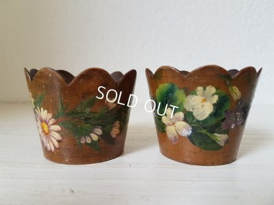 画像3: Spa木製手描きすみれとマーガレット柄エッグスタンド