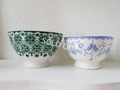 画像6: モロッコ柄とサクソニー柄カフェオレボウルセット