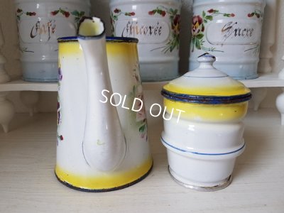 画像5: Japyイエローローズとパンジー柄コーヒーポット(リクエスト)