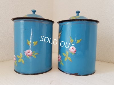 画像11: ホーローローズと小鳥柄キャニスター