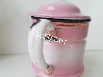 画像11: ホーローピンクすみれ柄コーヒーポット