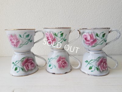 画像5: ホーローローズ柄コーヒーセット