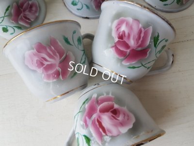 画像6: ホーローローズ柄コーヒーセット