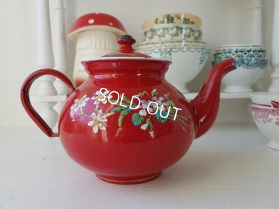 画像2:  エトワール社赤すみれ柄ティーポット