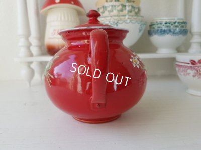 画像3:  エトワール社赤すみれ柄ティーポット