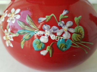 画像5:  エトワール社赤すみれ柄ティーポット