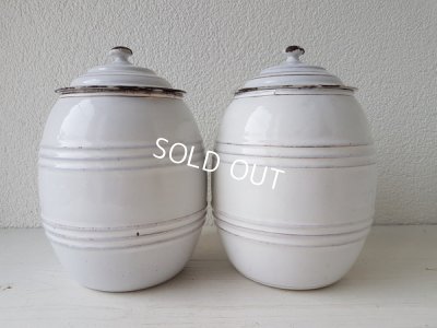 画像5: ホーロー白キャニスター