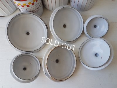 画像10: BB赤とイエロー格子柄キャニスターセット