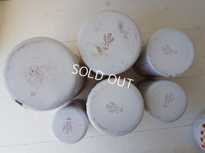 画像7: BB赤とイエロー格子柄キャニスターセット