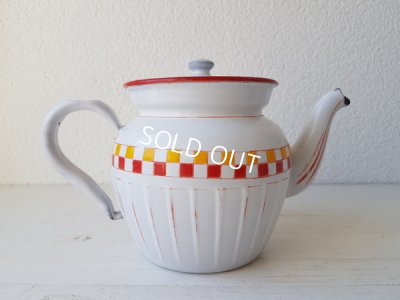 画像13: BB赤とイエロー格子柄キャニスターセット