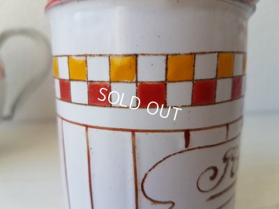 画像4: BB赤とイエロー格子柄キャニスターセット