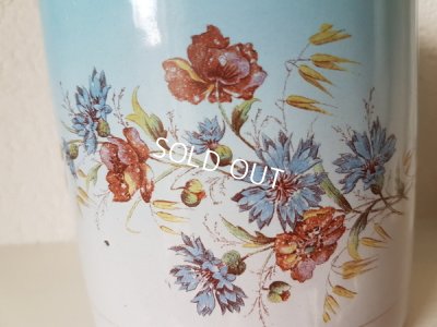 画像10: ホーローブルーのぼかし花柄Cafeキャニスター