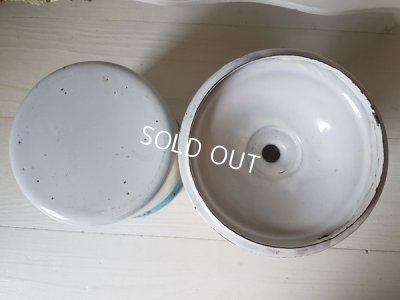 画像11: ホーローブルーのぼかし花柄Cafeキャニスター