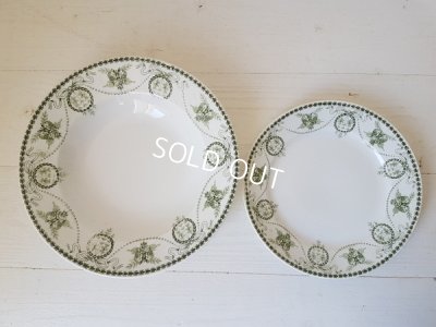 画像2: マーストリクト窯リボンとローズ柄プレートセット