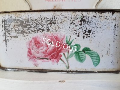 画像3: ブリキ製ローズ柄アリュメット缶