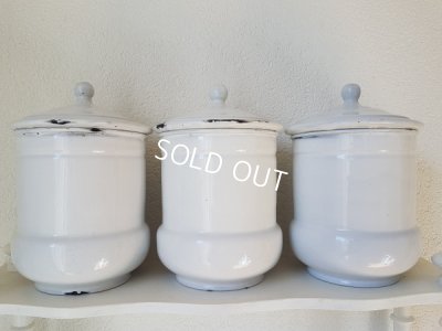 画像11: フレンチ白いキャニスター3P