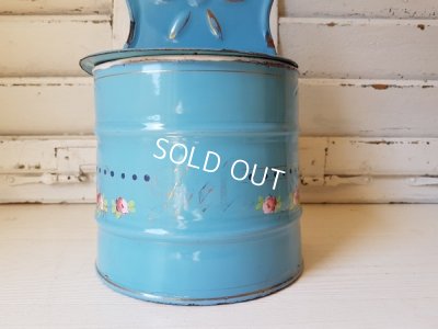 画像8: ホーロー製手描きローズ柄セル缶