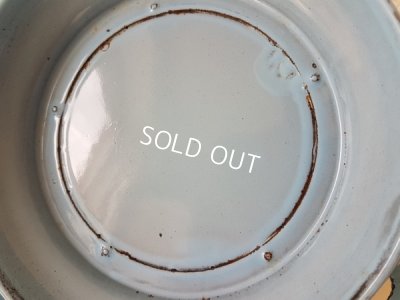 画像10: ホーローブルーローズ柄手描きスーピエール