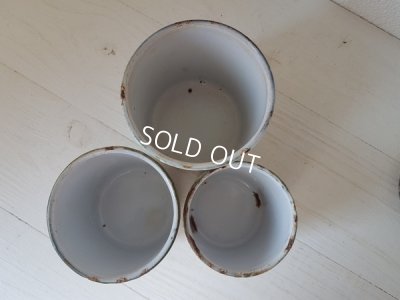 画像7: アンティークホーローローズ柄キャニスター