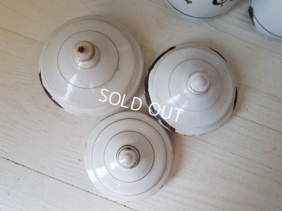 画像9: アンティークホーローローズ柄キャニスター