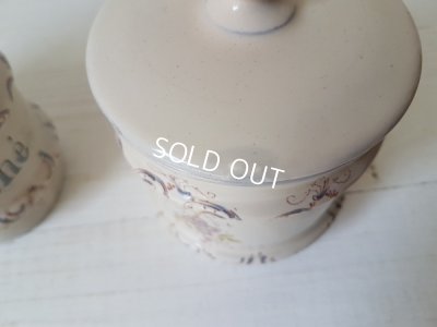 画像17: アンティークホーロー小花柄キャニスター