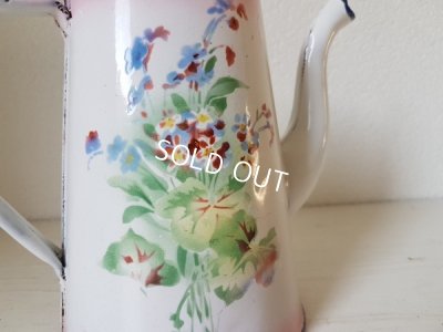 画像2: Japyピンクぼかし勿忘草柄コーヒーポット