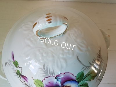 画像13: Moulin Des Loups&Hamage陶器パンジー柄スーピエール