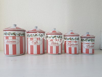 画像7: BB赤ストライプローズガーランドキャニスター