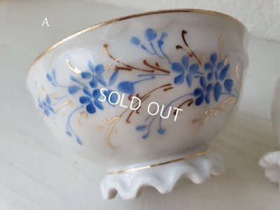 画像7: フリルフット花柄カフェオレボウル