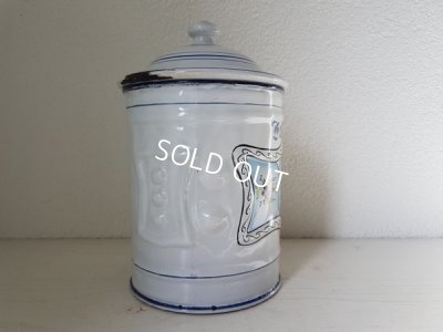 画像8: アンティ―クホーロー花柄キャニスター