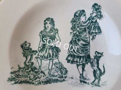 画像5: アンティ―ク陶器おままごとプレートセットA