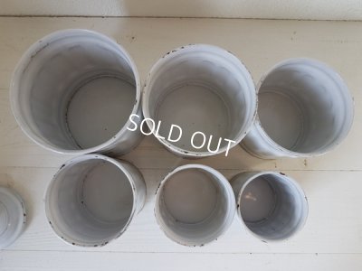 画像4: アンティ―ク白キャニスター6P