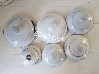 画像5: アンティ―ク白キャニスター6P