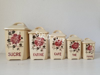 画像4: バドンヴィレーローズ柄陶器キャニスター