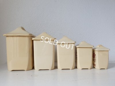 画像7: バドンヴィレーローズ柄陶器キャニスター