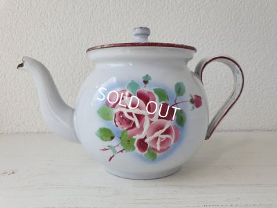 画像8: ホーローローズ柄ティーポット