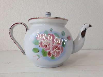 画像7: ホーローローズ柄ティーポット
