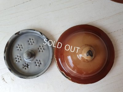 画像6: アンティークホーローローズ柄コーヒーポット