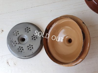 画像7: アンティークホーローローズ柄コーヒーポット